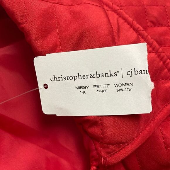 CHRISTOPHER & BANKS Women’s XL Red Vest New With Tags - Picture 6 of 12